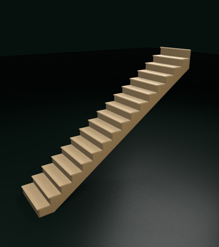 3D model of the staircase for the current specification